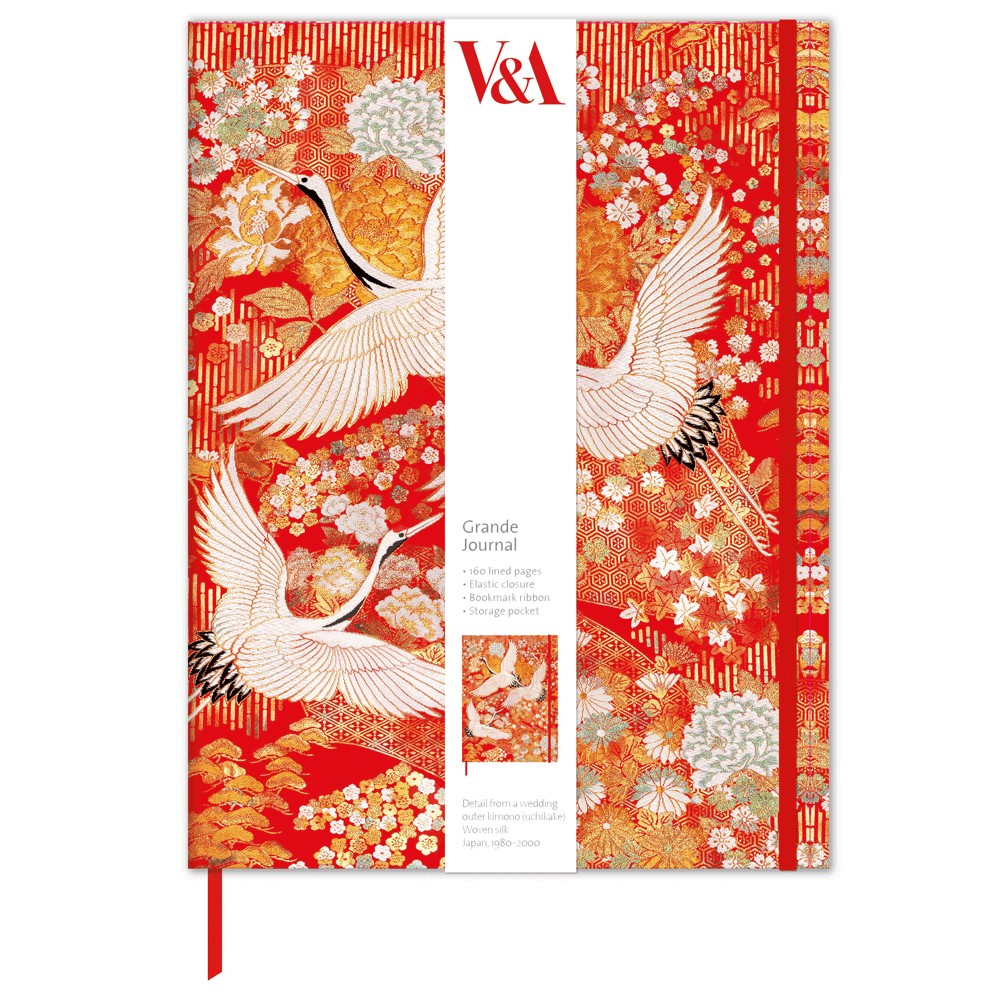 V&A Kimono Cranes A4 Grande Journal